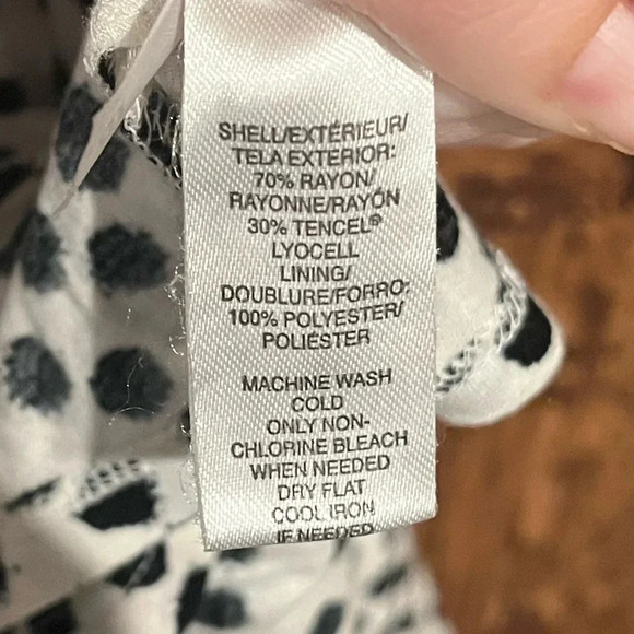 Loft‎ women’s white and black polka dot sleeveless midi dress size xsmall petite - Picture 7 of 7